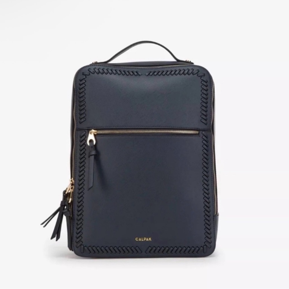 Calpak Kaya 15" Midnight Blue Backpack with gold hardware, NWOT MSRP-158